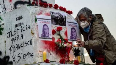 Photo de Manifestations au Chili après la mort d'un journaliste